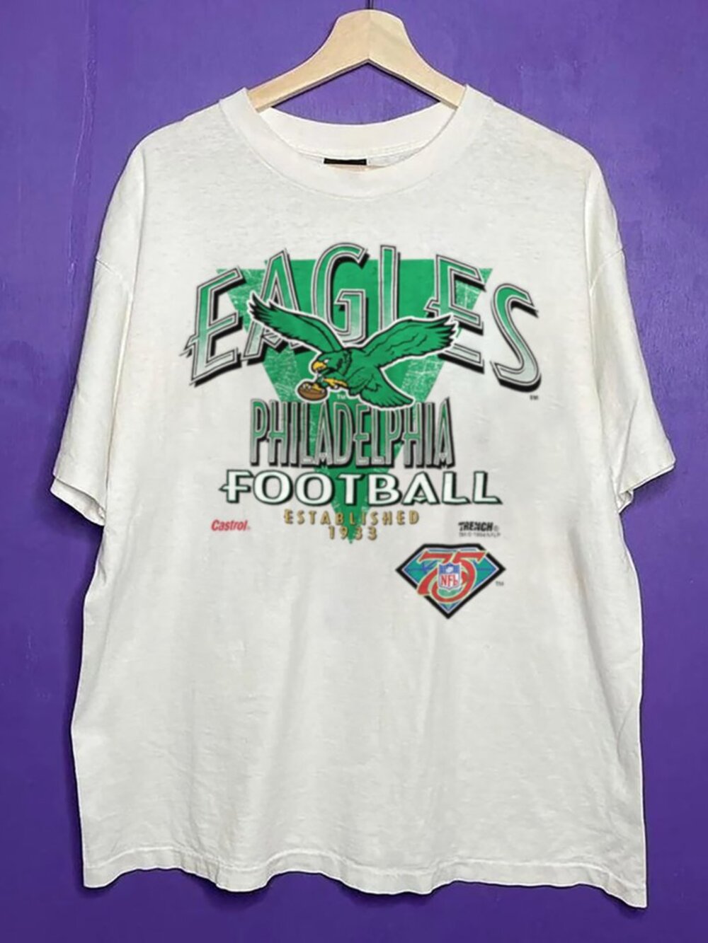 1994 Philadelphia Eagles NFL 75th Anniversary Crewneck Shirt, Football Shirt Tee